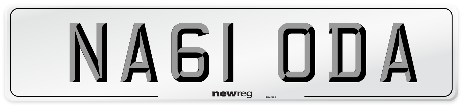 NA61 ODA Number Plate from New Reg